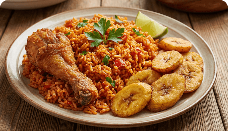 Jollof Rice & Fried Chicken